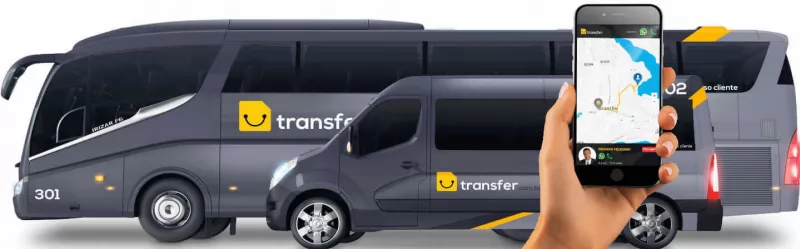 O transporte poderá ser realizado em vans, micro-ônibus ou ônibus.