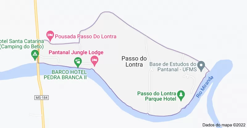 Localização Pantanal Lodge