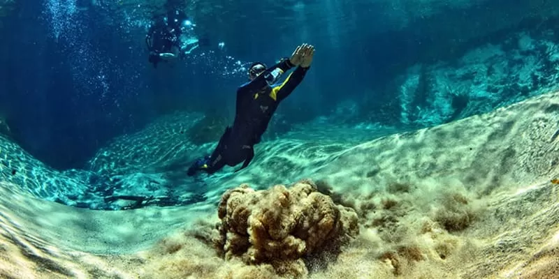 Flutuacao Rio Da Prata Jardim Ms Vulcao Foto